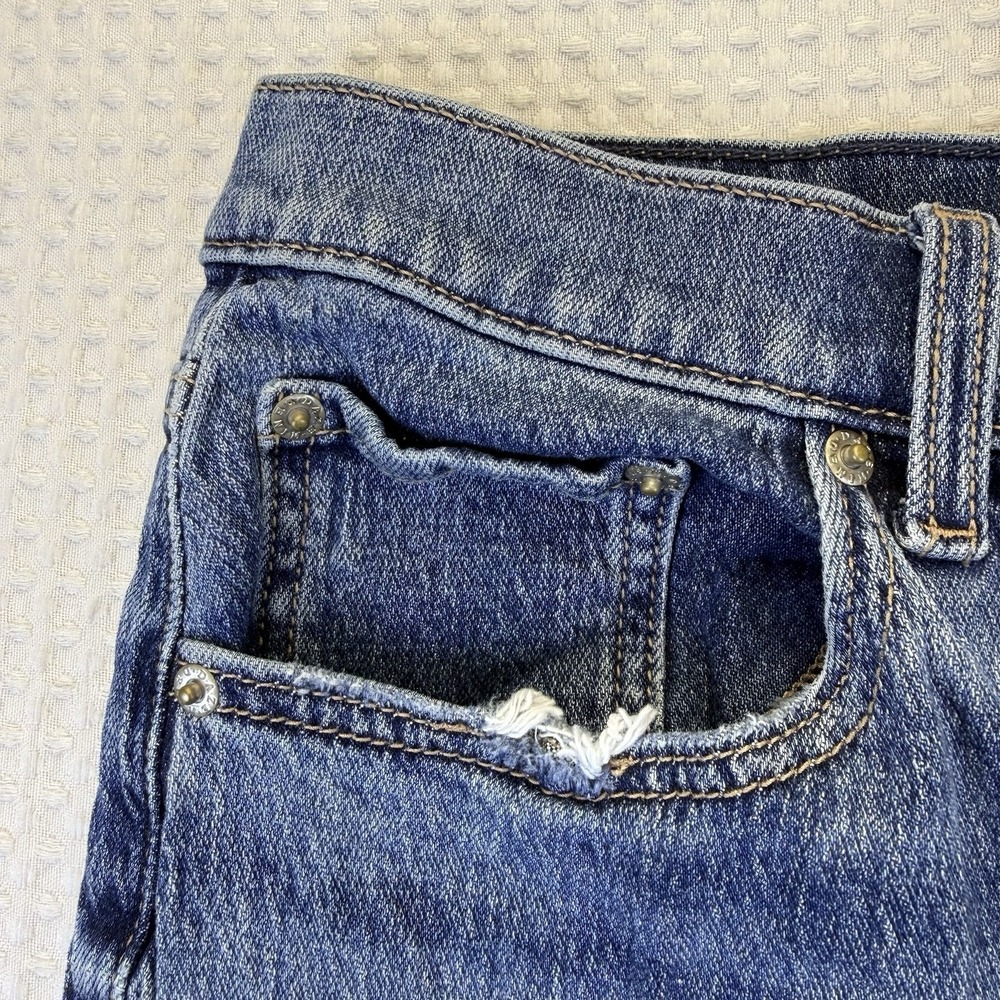 Daze Women's Eastside Cuff Jean-Rush Hour Size 28 Blue Denim High Waist - Picture 9 of 12